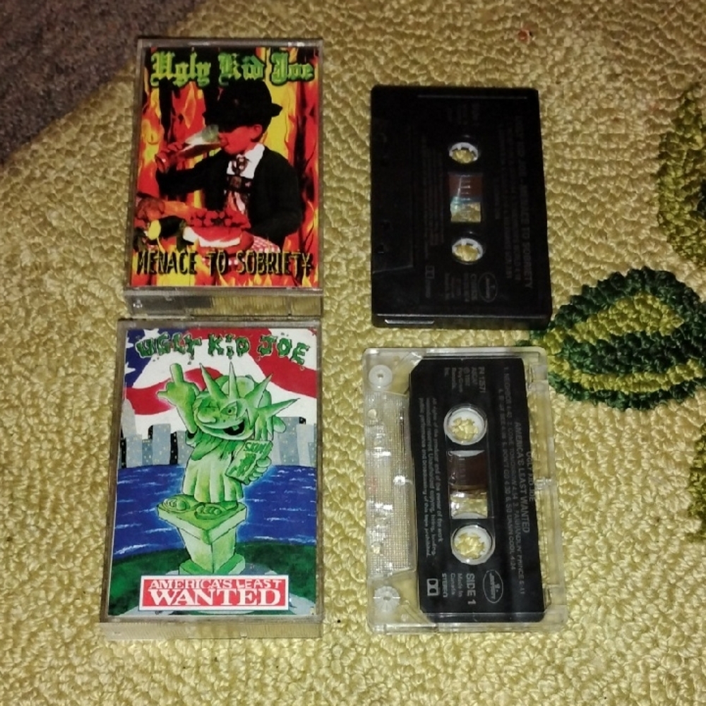 2 Ugly Kid Joe Cassette Tapes Vintage Y2K 90s Metal Grunge Music